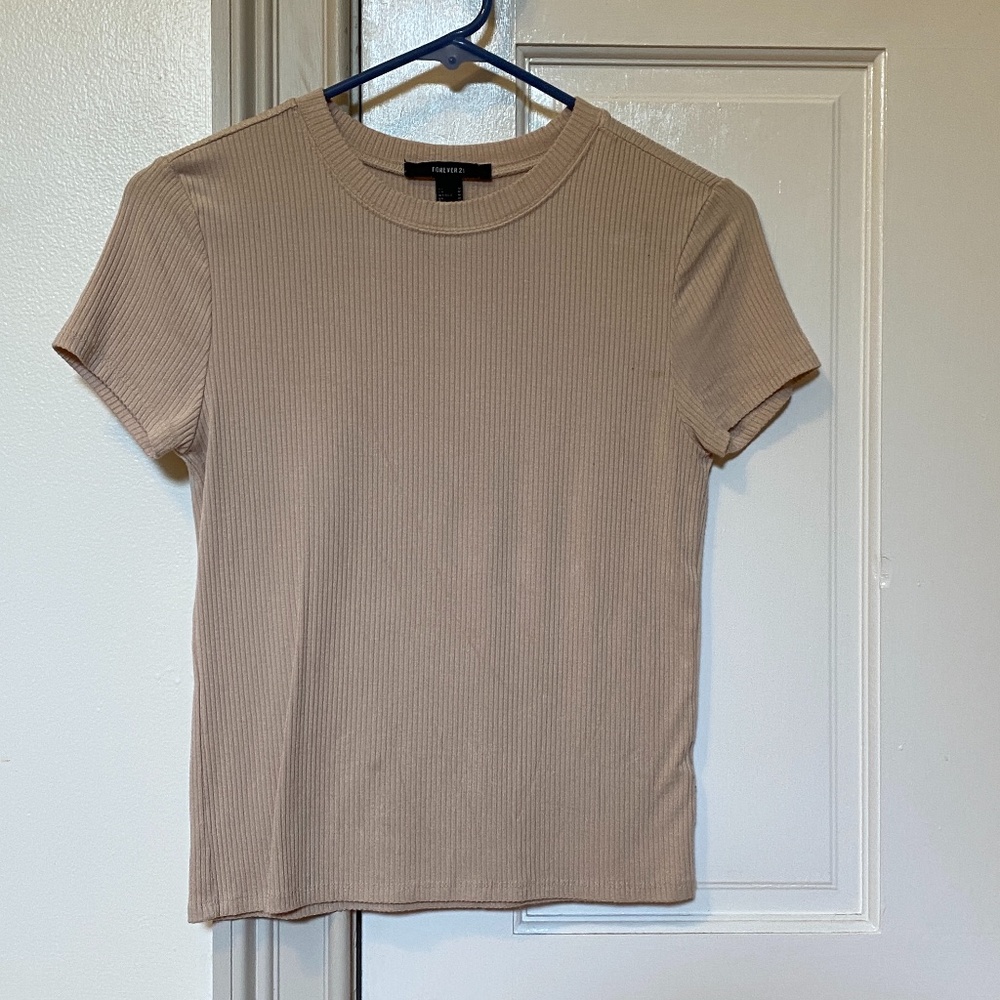 Forever 21 size medium nude ribbed top